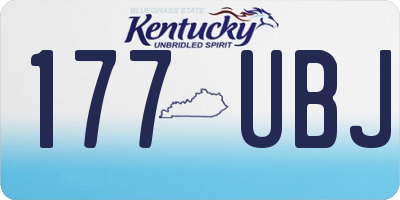 KY license plate 177UBJ
