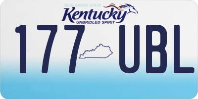 KY license plate 177UBL