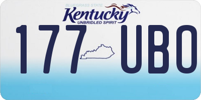 KY license plate 177UBO