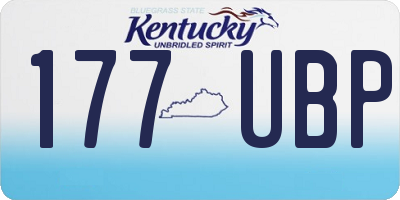 KY license plate 177UBP