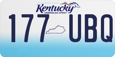 KY license plate 177UBQ