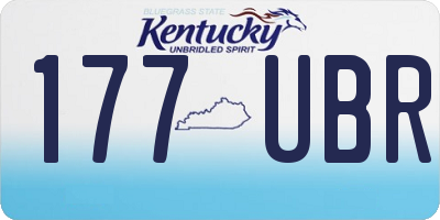 KY license plate 177UBR