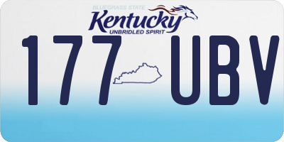 KY license plate 177UBV