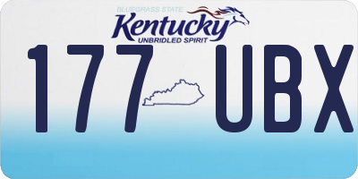 KY license plate 177UBX