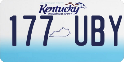 KY license plate 177UBY