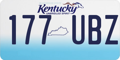 KY license plate 177UBZ