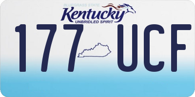 KY license plate 177UCF