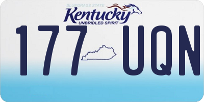 KY license plate 177UQN
