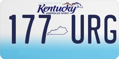 KY license plate 177URG