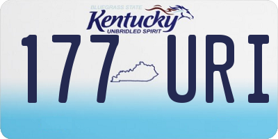 KY license plate 177URI