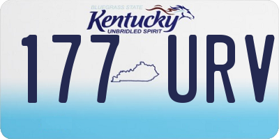 KY license plate 177URV