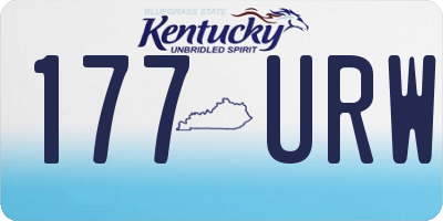 KY license plate 177URW