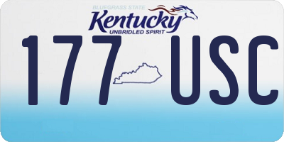 KY license plate 177USC