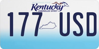 KY license plate 177USD