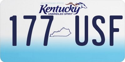 KY license plate 177USF