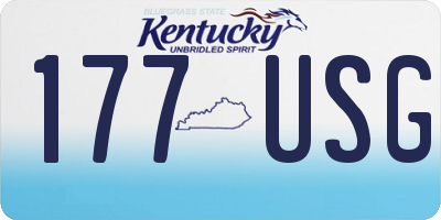 KY license plate 177USG