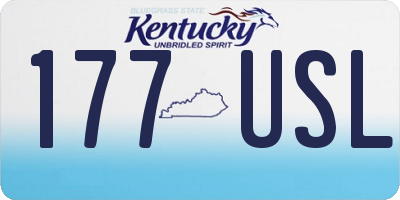 KY license plate 177USL