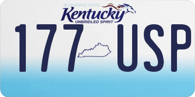 KY license plate 177USP