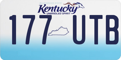 KY license plate 177UTB