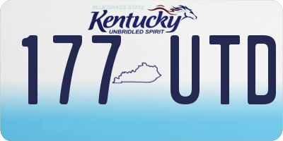 KY license plate 177UTD
