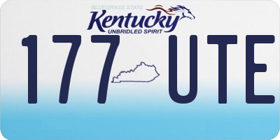 KY license plate 177UTE