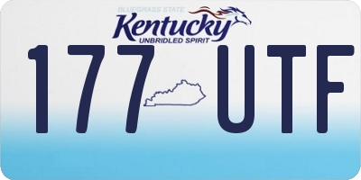 KY license plate 177UTF