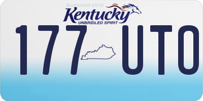 KY license plate 177UTO