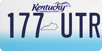 KY license plate 177UTR