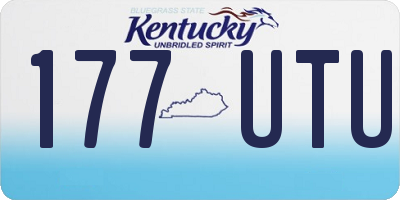 KY license plate 177UTU