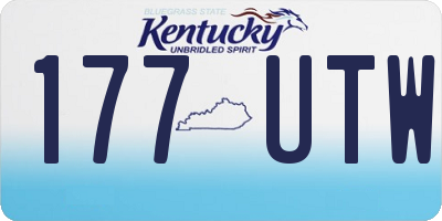 KY license plate 177UTW