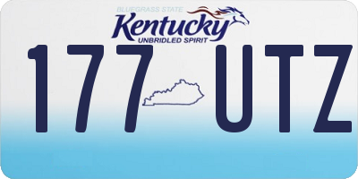 KY license plate 177UTZ
