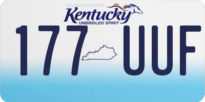 KY license plate 177UUF