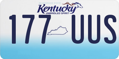 KY license plate 177UUS