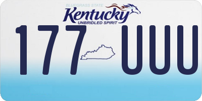 KY license plate 177UUU