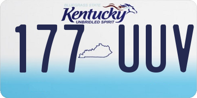 KY license plate 177UUV