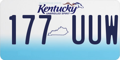 KY license plate 177UUW