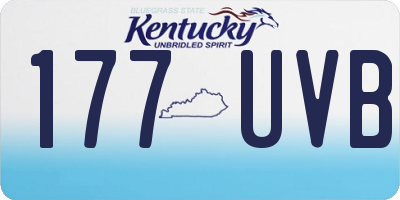 KY license plate 177UVB