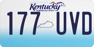 KY license plate 177UVD