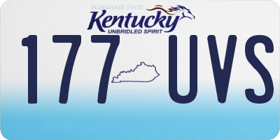 KY license plate 177UVS