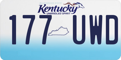 KY license plate 177UWD