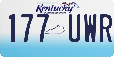 KY license plate 177UWR