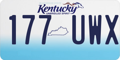 KY license plate 177UWX