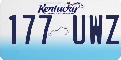 KY license plate 177UWZ