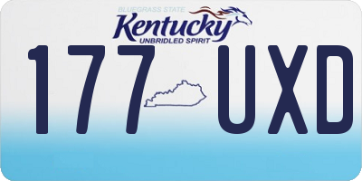 KY license plate 177UXD