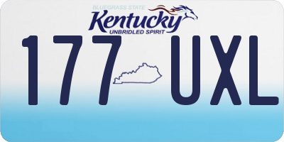 KY license plate 177UXL