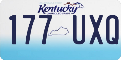 KY license plate 177UXQ