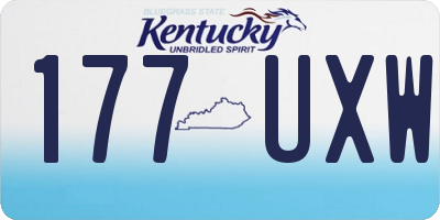 KY license plate 177UXW