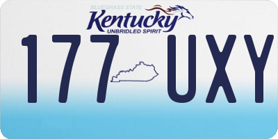 KY license plate 177UXY