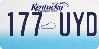 KY license plate 177UYD