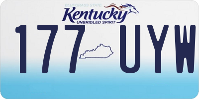 KY license plate 177UYW